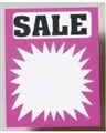 SIGN SALE 12112 SPLASH FLUORO PINK 120MM X 180MM 100PK