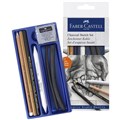 PENCIL LEAD CHARCOAL SKETCH  FABER CASTELL SET 18114002 7 PIECES 