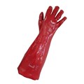 GLOVE LIQUID RESISTANT CHEMICAL PVC DIPPED GLOVES 450MM XL RED