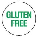 GLUTEN FREE LABEL FOOD ADVISORY ROUND 24MM 1000PK