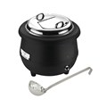 SOUP URN KETTLE 10L BLACK WITH STAINLESS STEEL BOWL