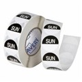FOOD GRADE LABEL ROLL 24MM ROUND SUNDAY 1000PK