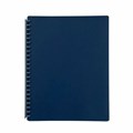 DISPLAY BOOK A4 REFILLABLE 20 POCKET DARK BLUE