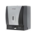 DISPENSER ROLL TOWEL TO SUIT ALL ROLL HAND TOWEL PLASTIC SILVER  BLACK