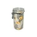 CANISTER ACRYLIC CHROME CLIP TOP 11L CLEAR