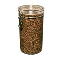 CANISTER ACRYLIC CHROME CLIP TOP 215L CLEAR