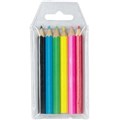 COLOURED PENCILS HALF SHORT PENCIL DATS COLOURED IN PVC WALLET 6PK X 36 UNITS 