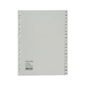 DIVIDERS POLYPROPYLENE TAB INDEX A4 AZ GREY