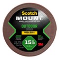TAPE SCOTCH PERMANENT OUTDOOR EXTERIOR DOUBLE SIDED MOUNTING TAPE MEGA ROLL 25MM X 11M BLACK
