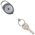 REXEL RETRACTABLE KEY HOLDER SNAP LOCK CHARCOAL