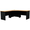 OXLEY CORNER WORKSTATION 1800X1800 X 600 X 730MMH BEECH IRONSTONE