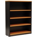 BOOKCASE SHELVING OXLEY 4 SHELF 900 X 315 X 1200MM BEECHIRONSTONE