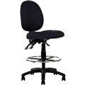 YS DESIGN LINCOLN DRAUGHTSMAN CHAIR MEDIUM BACK BLACK