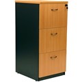 OXLEY 3 DRAWER FILING CABINET 476X550X1012MM BEECH IRONSTONE