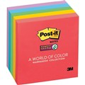 POST IT 3M 6545 SUPER STICKY STICKY NOTES 76MM X 76MM NEON 5PK