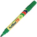 PERMANENT MARKER ARTLINE 70 15MM BULLET NIB GREEN EACH1 PACK12