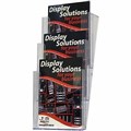 DEFLECTO 77331 BROCHURE HOLDER A4 3 TIER STACKABLE WALL MOUNT CLEAR
