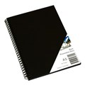 VISUAL ART DIARY QUILL 110GSM 90 PAGE A5 PP BLACK