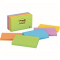 POST IT 3M 6355AU LINED RULED PADS 73MM X 123MM ASSORTED JAIPUR 5PK