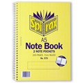 NOTEBOOK SPIRAX 570 SIDE OPENING SPIRAL NOTE BOOK WITH POCKET A5 225MMX X175MM 200 PAGES EACH1 PACK5