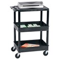 TROLLEY TUFFY TUB TROLLEY 1 FLAT SHELF AND 2 TUBS BLACK