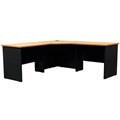 OXLEY CORNER WORKSTATION 1800MM X 1800MM X 750MM X 730MM BEECH  IRONSTONE