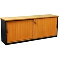 CREDENZA CUPBOARD CABINET OXLEY 1500 X 450 X 730MM BEECHIRONSTONE
