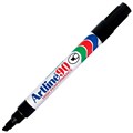 PERMANENT MARKER ARTLINE 90 2MM5MM CHISEL NIB BLACK EACH1 PACK12