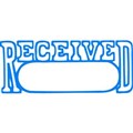 STAMP XSTAMPER SELF INKING PRE INKED 1203 MESSAGE STAMP  RECEIVED  WITH ROOM FOR DATE BLUE INK