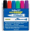 WHITEBOARD MARKER ARTLINE 577 DRY SAFE 3MM BULLET NIB ASSORTED COLOURS WALLET 6PK