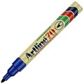 PERMANENT MARKER ARTLINE 70 15MM BULLET NIB BLUE EACH1 PACK12