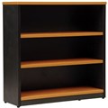 BOOKCASE SHELVING OXLEY 3 SHELF 900X315X900MM BEECH IRONSTONE