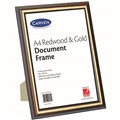 FRAME DOCUMENT CARVEN QFWDRDWA4 A4 REDWOOD  GOLD EACH1 PACK6