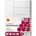DIVIDERS A4 POLYPROPYLENE TAB INDEX 15 GREY