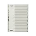 DIVIDERS A4 POLYPROPYLENE TAB INDEX 120 GREY