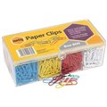 MARBIG COLOURED PAPER CLIPS 33MM ASSORTED BOX 800 