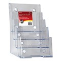 DEFLECTO 77901 STANDARD BROCHURE HOLDER A5 FOUR TIER CLEAR