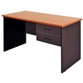 OXLEY STUDENT DESK WITH TWO DRAWERS 1200W X 600D X 730MMH BEECH IRONSTONE