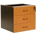 OXLEY 3 DRAWER FIXED PEDESTAL 472 X 470 X 450MM BEECHIRONSTONE