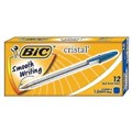 BALLPOINT PEN BIC 10211 CRISTAL MEDIUM 10MM BLUE EACH1 PACK12