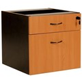 OXLEY 1 DRAWER AND 1 FILE FIXED PEDESTAL 472 X 470 X 450MM BEECHIRONSTONE