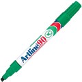 PERMANENT MARKER ARTLINE 90 2MM5MM CHISEL NIB GREEN EACH1 PACK12