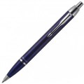 PARKER PEN BALLPOINT IM RETRACTABLE BARREL COLOUR BLUE LACQUER WITH CHROME TRIM