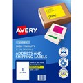 LABEL AVERY LASER ADDRESS SHIPPING 35999 L7167FY 1UP LABELS FLUORESCENT FLUORO YELLOW 25PK