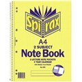 NOTEBOOK SPIRAX 605 2 SUBJECT NOTE BOOK 7MM RULED SPIRAL BOUND 250 PAGE A4
