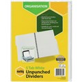 DIVIDERS MARBIG MANILLA UNPUNCHED 5TAB A4 WHITE