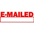 STAMP XSTAMPER SELF INKING PRE INKED 1650 MESSAGE STAMP  EMAILED  WITH ROOM FOR DATE RED INK