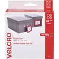 VELCRO BRAND SPOTS HOOK AND LOOP DOT FASTENER 22MM 62 SPOTS DISPENSER PACK 62PK WHITE