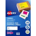 LABEL AVERY 35952 L7162FP LASER LABELS 991MM X 34MM FLUORESCENT PINK 16UP PER SHEET 25PK