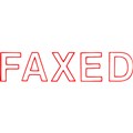 STAMP XSTAMPER SELF INKING PRE INKED 1346 MESSAGE STAMP  FAXED  RED INK